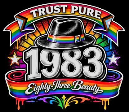1983 Hatters brand crest — Trust Pure, Eighty-Three Beauty